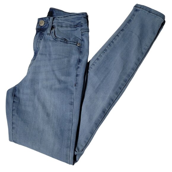 Aeropostale High Rise Jegging Jeans Womens Size 0 Light Wash Denim Pants - Picture 1 of 5